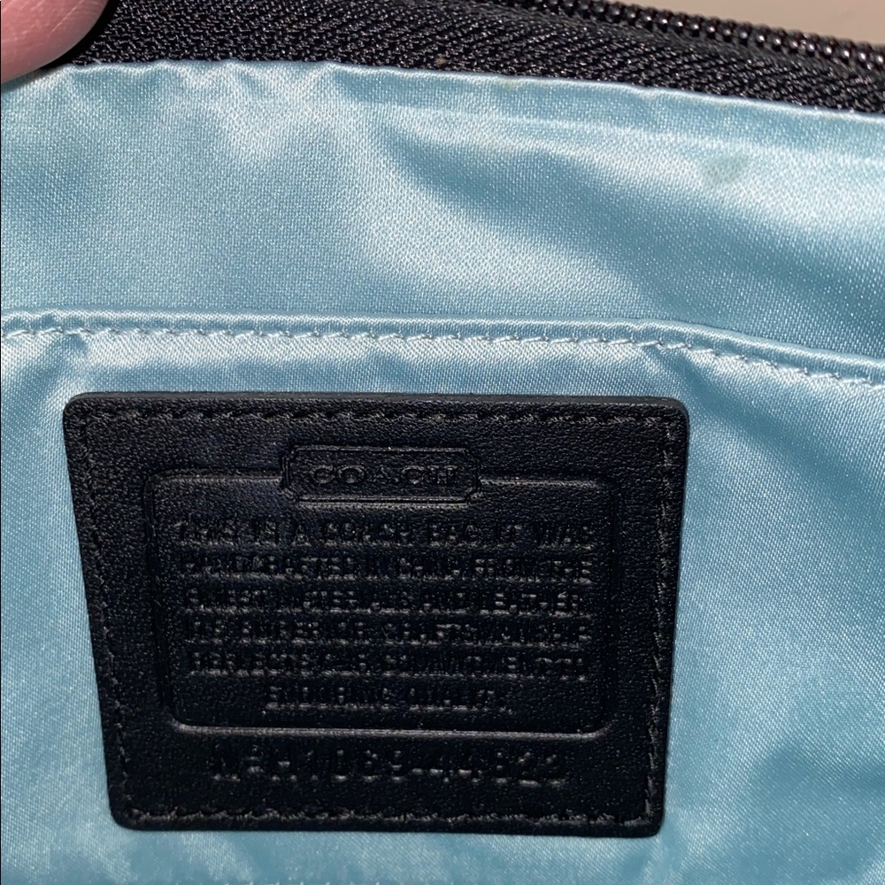 Vintage Coach Black Leather Clutch / Wristlet - Picture 3 of 4
